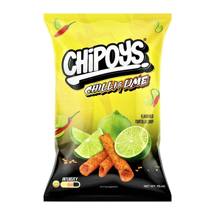 Chipoys Chilli & Lime Tortilla Chips 113g - Happy Candy UK LTD