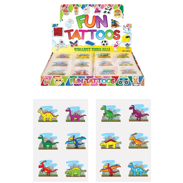 Dinosaur Temporary Tattoos 6 Pack - Happy Candy UK LTD