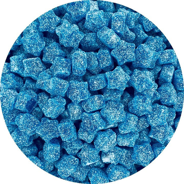 Fizzy Blue Raspberry Gummy Stars - Happy Candy UK LTD