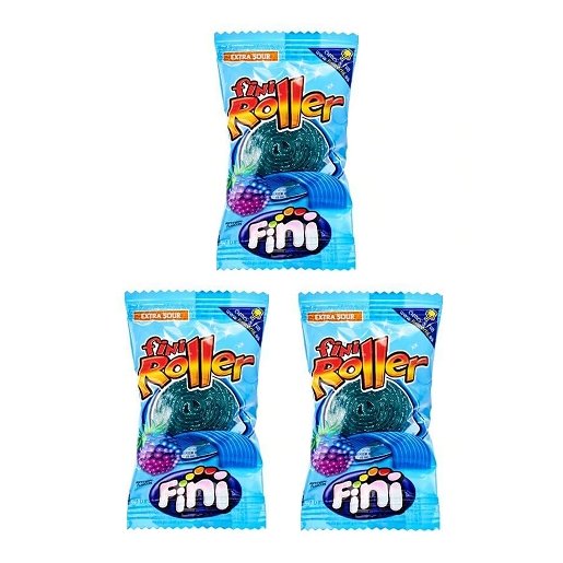 Fizzy Blue Raspberry Rollers Belt 3 Pack - Happy Candy UK LTD