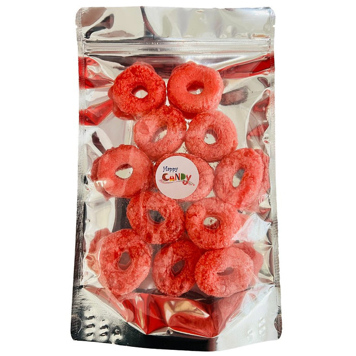 Freeze Dried Strawberry Rings 12 Piece Pouch - Happy Candy UK LTD