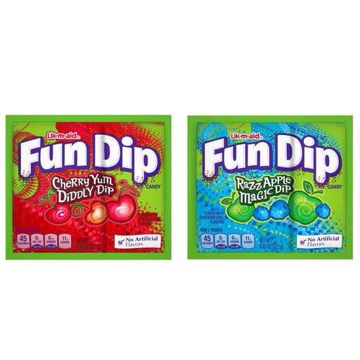Fun Dip 2 Pack Raspberry / Apple & Cherry - Happy Candy UK LTD