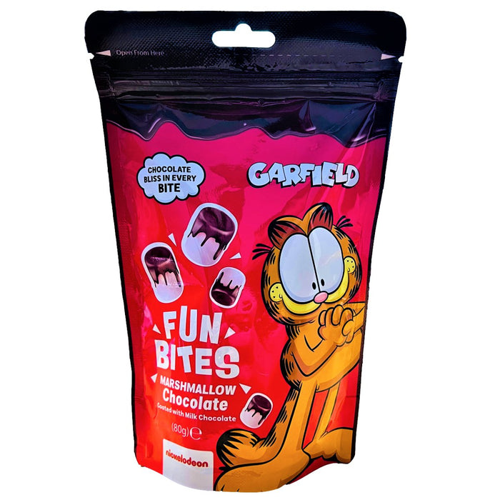 Garfield Fun Bites Marshmallow Chocolate Share Pouch 80g - Happy Candy UK LTD