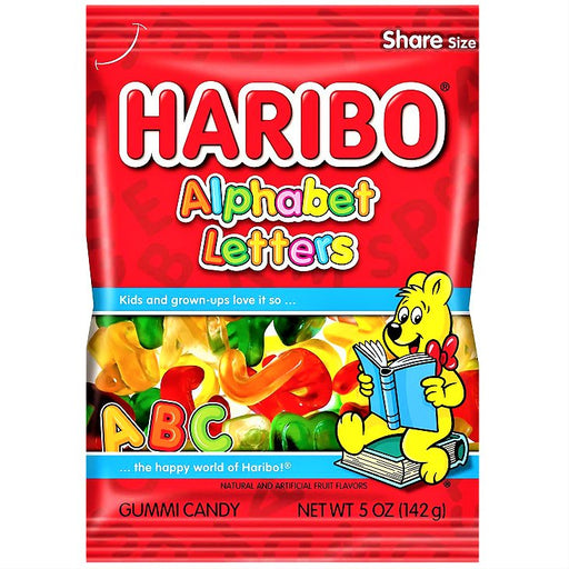 Haribo Alphabet Letters Share Bag (USA) 142g - Happy Candy UK LTD
