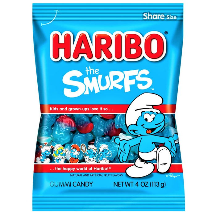 Haribo Smurfs Share Bag (USA) 113g - Happy Candy UK LTD