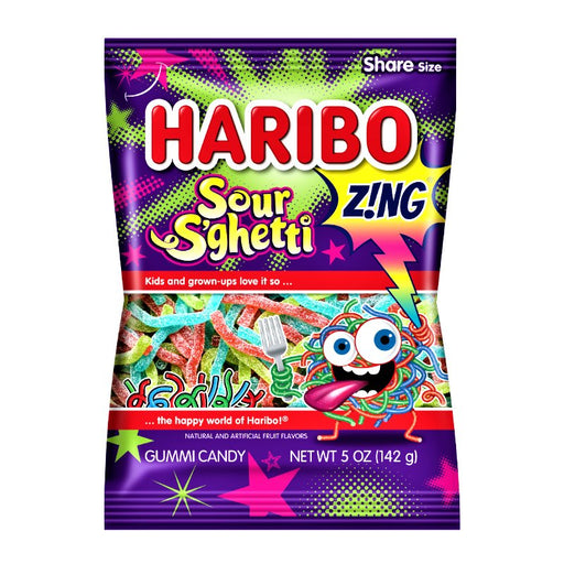 Haribo Sour S’ghetti! Share Bag (USA) 142g - Happy Candy UK LTD