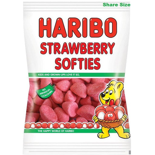 Haribo Strawberry Softies Share Bag 140g - Happy Candy UK LTD