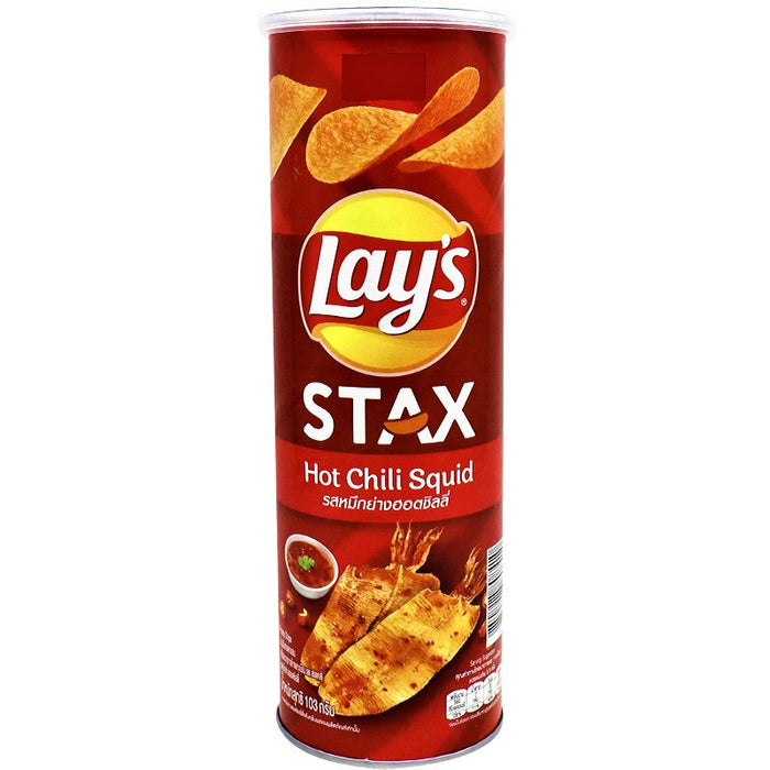 Lay's Stax Hot Chilli Squid (THAILAND) 100g - Happy Candy UK LTD