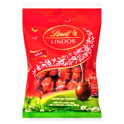 Lindt Lindor Milk Chocolate Mini Eggs With A Smooth Melting Filling 80g - Happy Candy UK LTD