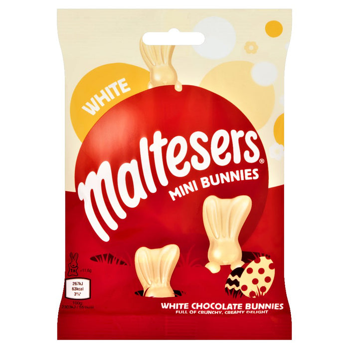Maltesers White Chocolate Mini Bunnies Bag 58g - Happy Candy UK LTD