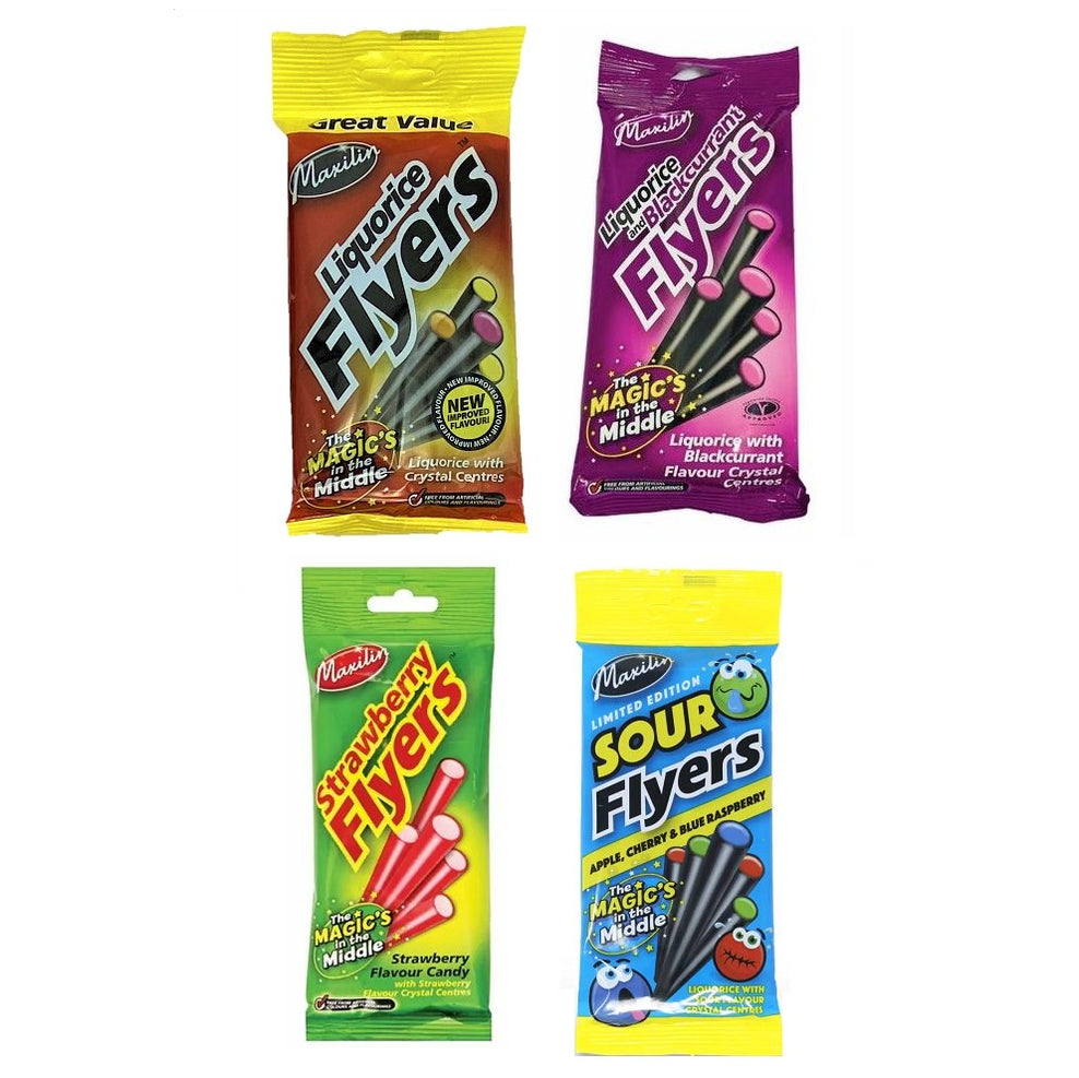 Maxilin Liquorice Flyers 4 Pack Bundle Happy Candy UK LTD