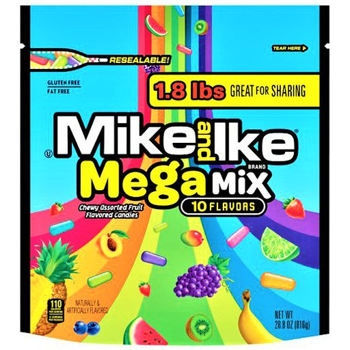 Mike and Ike Mega Mix Huge Family Share Bag (USA) 816g - Happy Candy UK LTD
