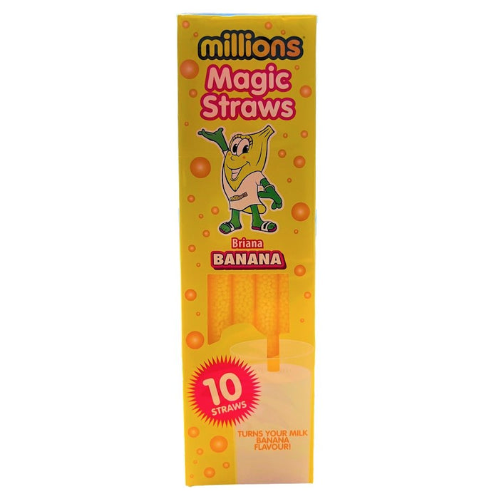Millions Magic Straws Banana 10 Pack - Happy Candy UK LTD