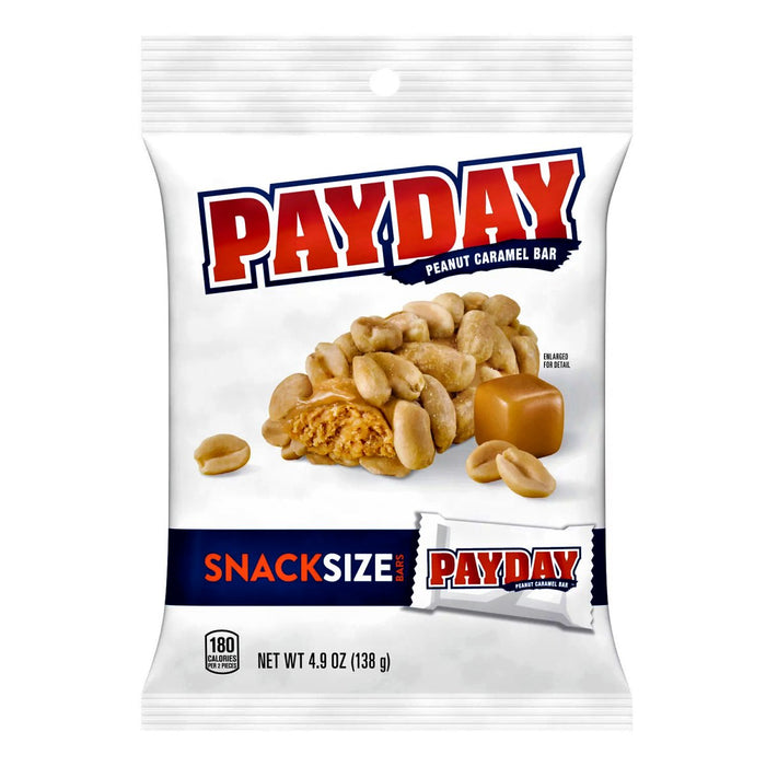 Pay Day Snack Size Bars Share Bag (USA) 138g - Happy Candy UK LTD