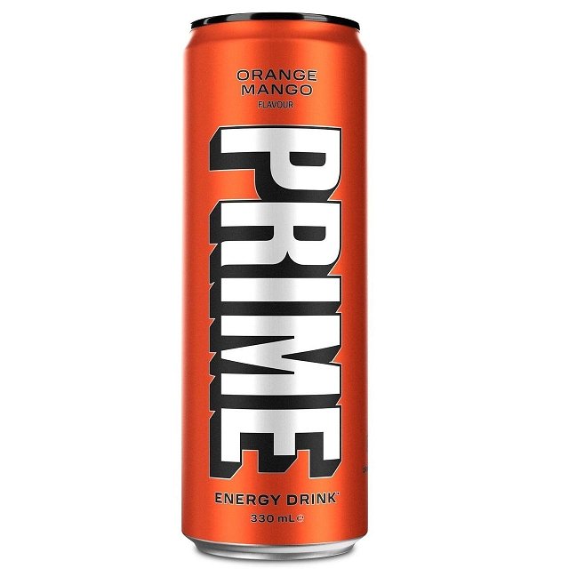 PRIME Energy Orange Mango Drink Can 330ml - Happy Candy UK LTD