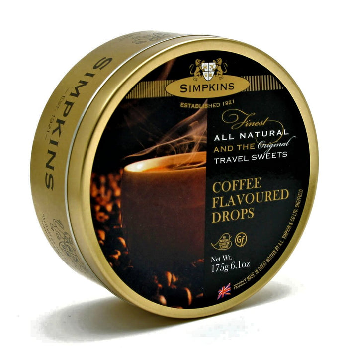Simpkins Coffee Flavoured Drops Travel Tin 175g - Happy Candy UK LTD