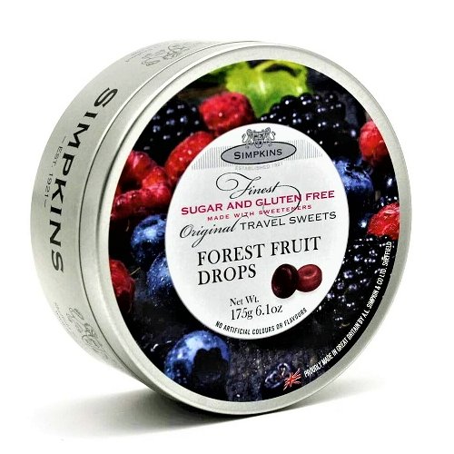 Simpkins Sugar Free Forest Fruit Drops Travel Tin 175g - Happy Candy UK LTD