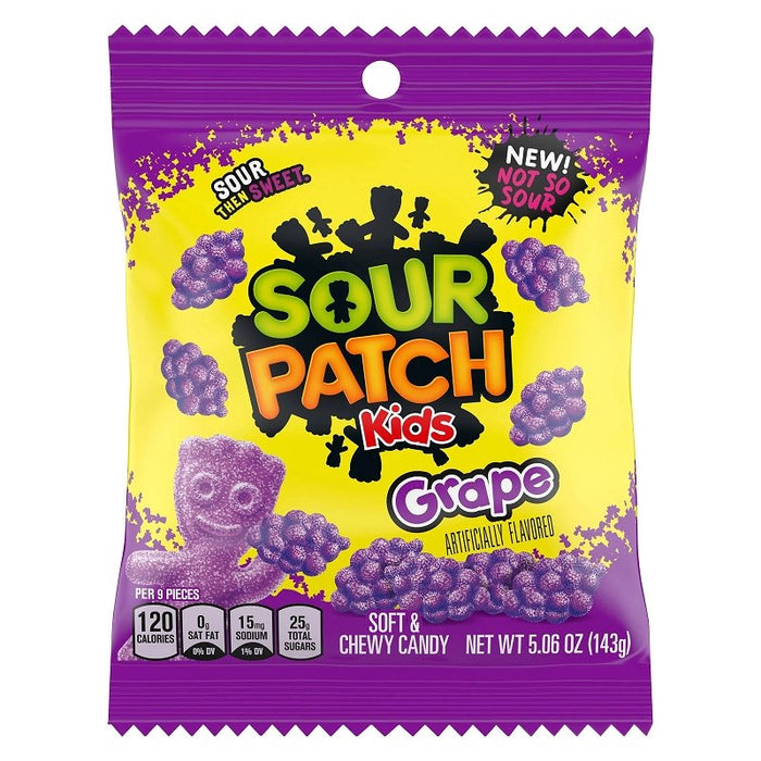 Sour Patch Kids Grape Share Bag 143g - Happy Candy UK LTD
