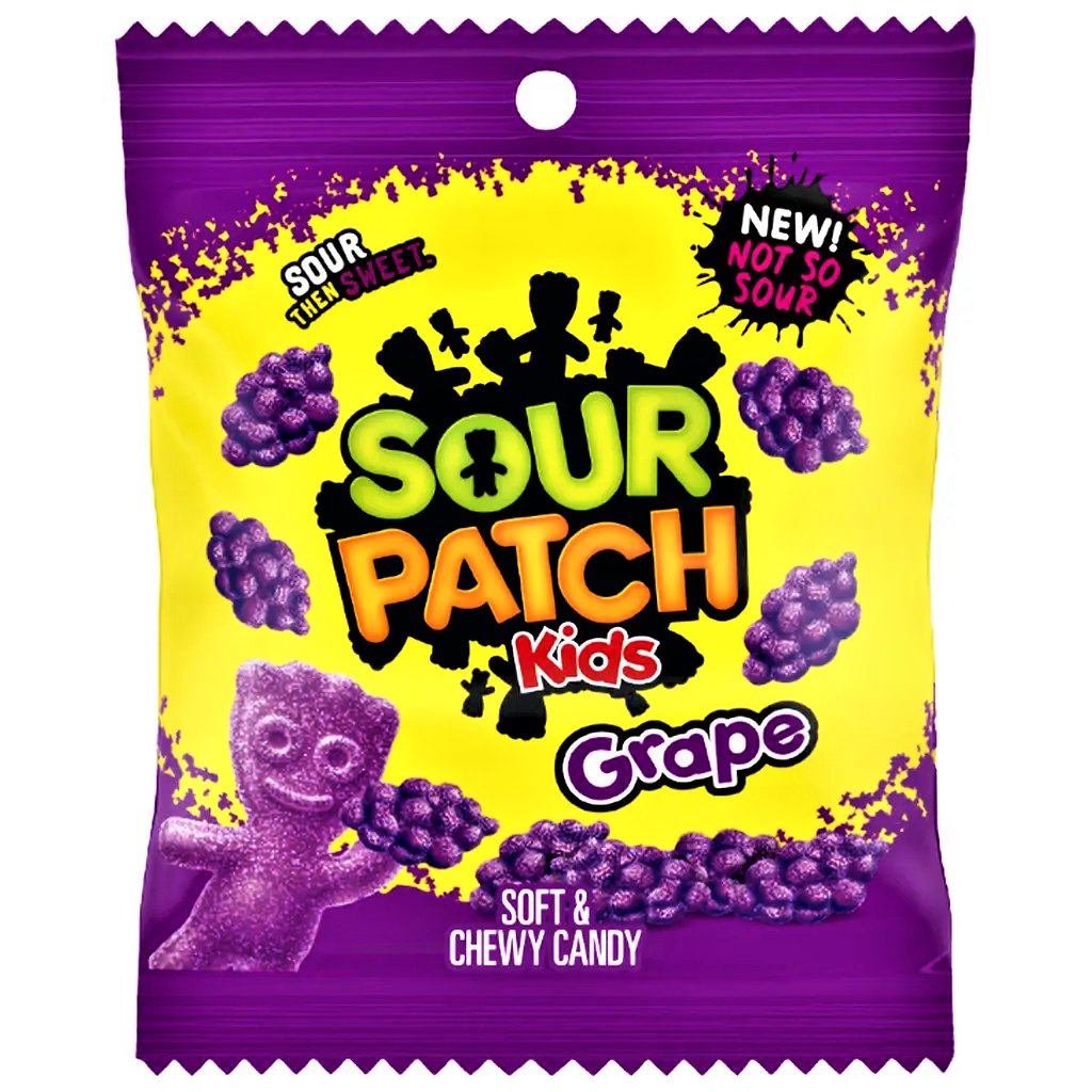 Grape Path Sour Patch Kids Grape Share Bag (USA) 101g — Happy Candy UK LTD