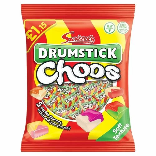 Swizzels Drumstick Choos Share Bag 115g - Happy Candy UK LTD