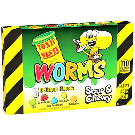 Toxic Waste Worms Sour & Chewy 85g - Happy Candy UK LTD