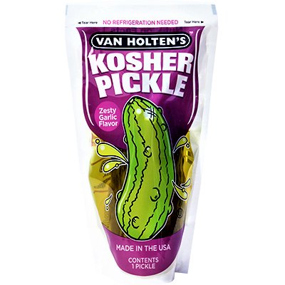 Van Holten's Kosher Garlic PICKLE IN-A POUCH Pickle (USA) - Happy Candy UK LTD