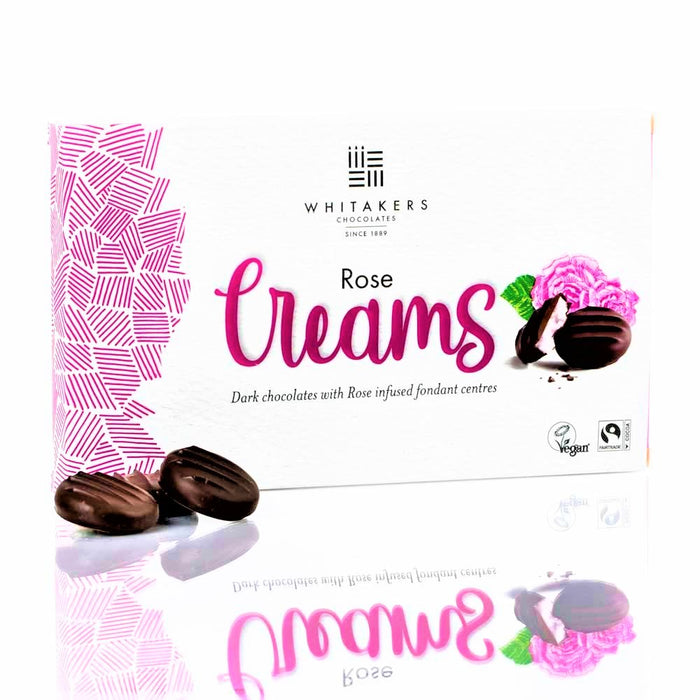 Whitakers Dark Chocolate Rose Fondant Creams Gift Box 150g - Happy Candy UK LTD