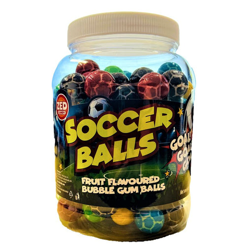 Zed Soccer Balls Bubblegum Gift Jar 925g/125 Piece - Happy Candy UK LTD